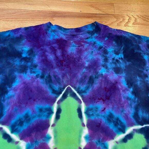 handmade tie dyed unisex tshirt 3XL pot leaf galaxy sky - Picture 5 of 8